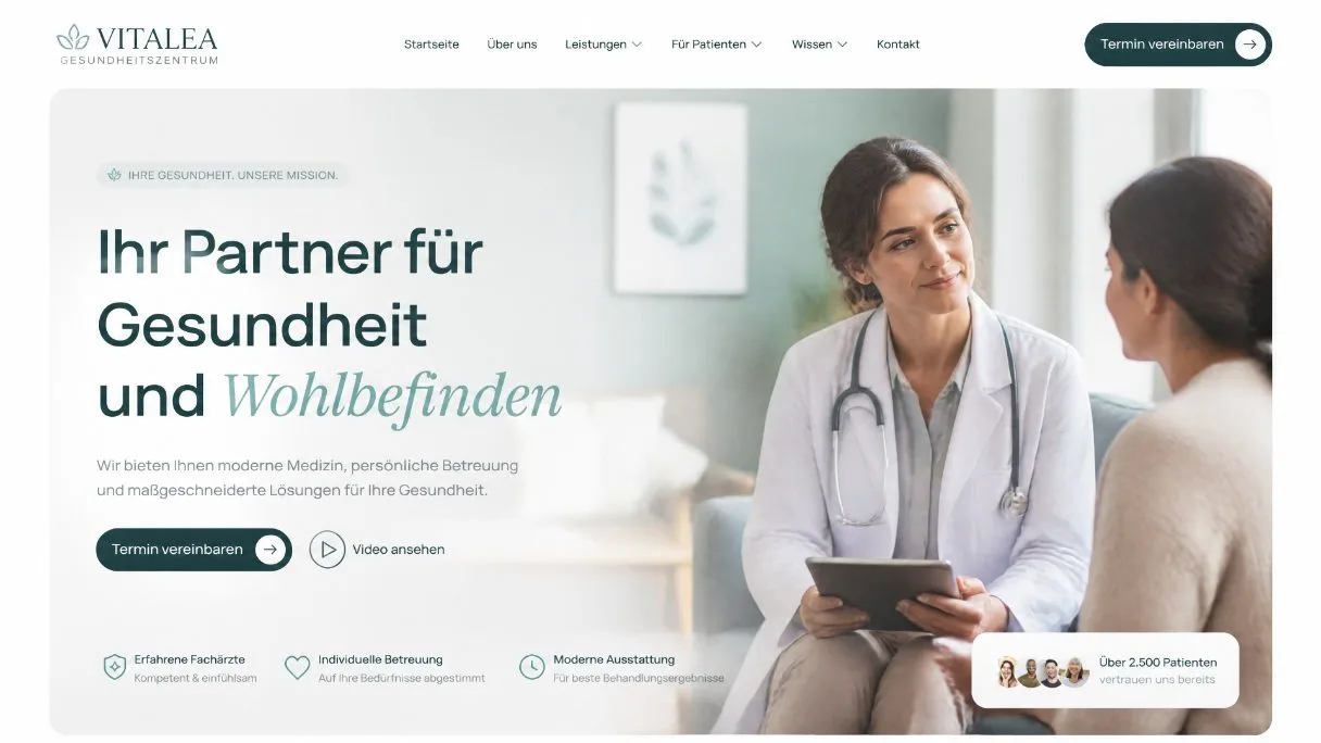 Beispiel Gynäkologie-Website
